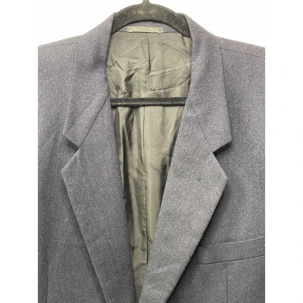 Passport Saks Fifth Avenue Men's Wool Blazer Jacket Made in Italy Size 56 Office